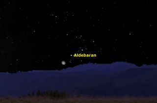 Moon Near Aldebaran, Oct. 29, 2015