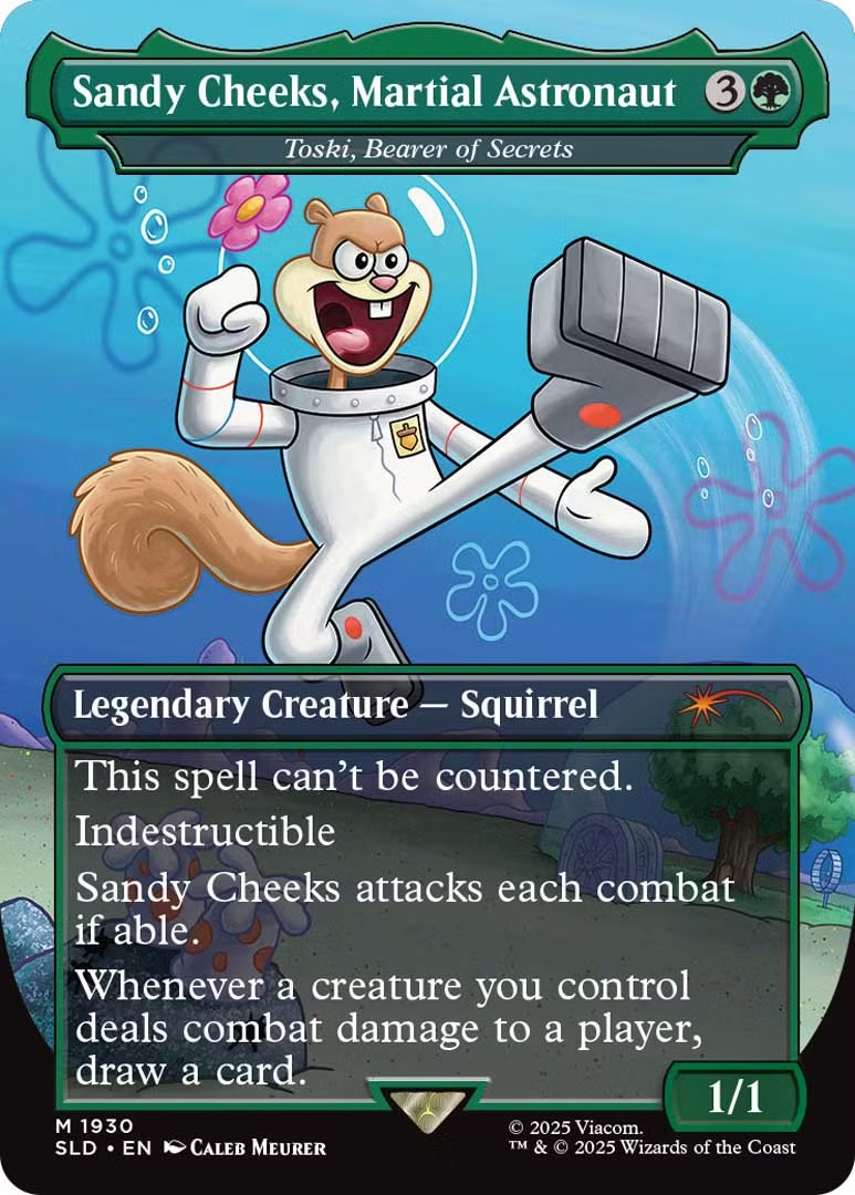 MTG Spongebob Secret Lair Sandy Cheeks, Martial Astronaut