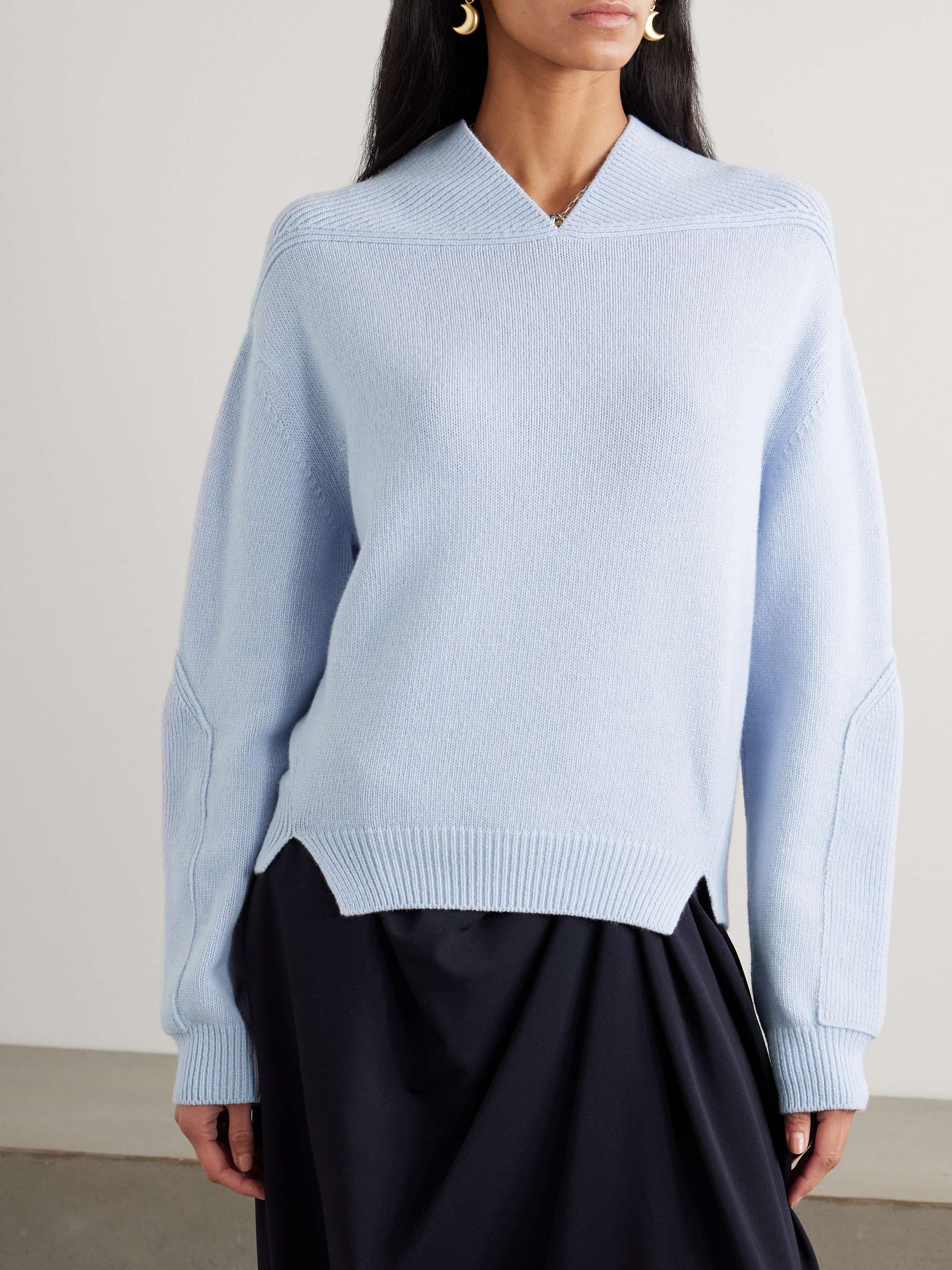 Ribbed Wool and Cashmere-Blend Sweater