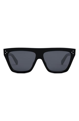 Bold 3 Dots 58mm Flat Top Sunglasses