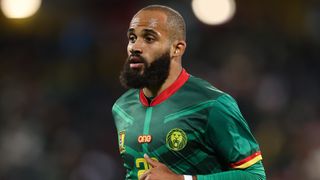Bryan Mbeumo of Cameroon during the International Friendly match between Senegal and Cameroon at Stade Bollaert-Delelis on October 16, 2023 in Lens, France.