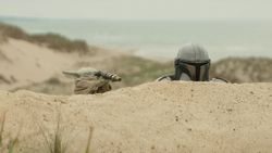 Screenshots from The Mandalorian &amp; Grogu.