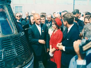 John Glenn with President Kennedy