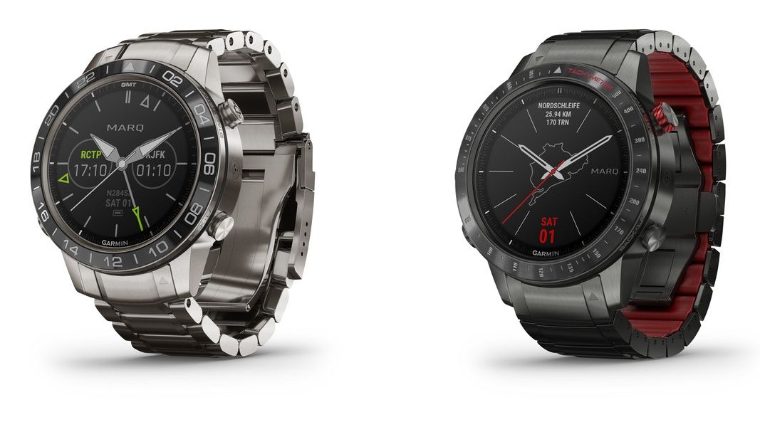 The Garmin MARQ Aviator (left) and Driver (right). Image credit: Garmin