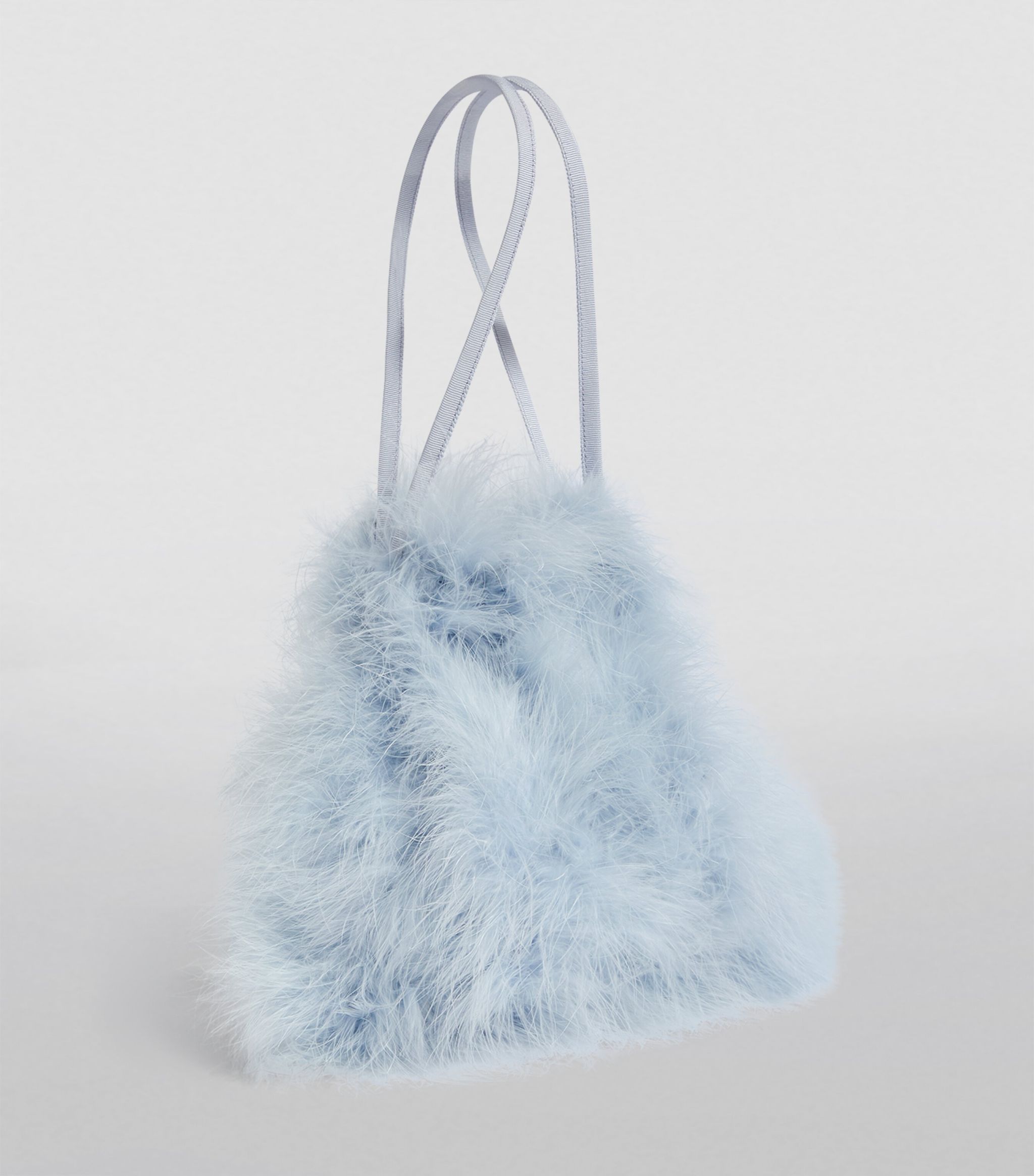 Womens Yves Salomon Blue Mini Feather Top-Handle Bag | Harrods Uk