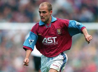 Alan Wright playing for Aston Villa, 1996