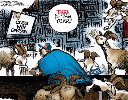 Editorial cartoon U.S. Cubs win division