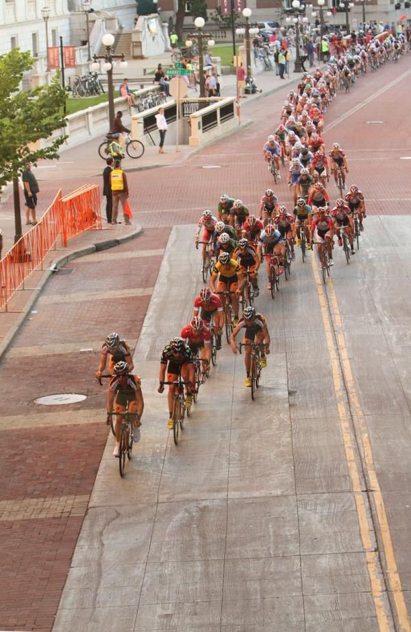 The elite men were well bunched for most of the race