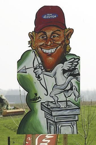 Tom Boonen as seen by a local cartoonist!