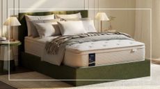 Evermore 1500 Pocket Spring Foam Hybrid Mattress on a bed with layers on it