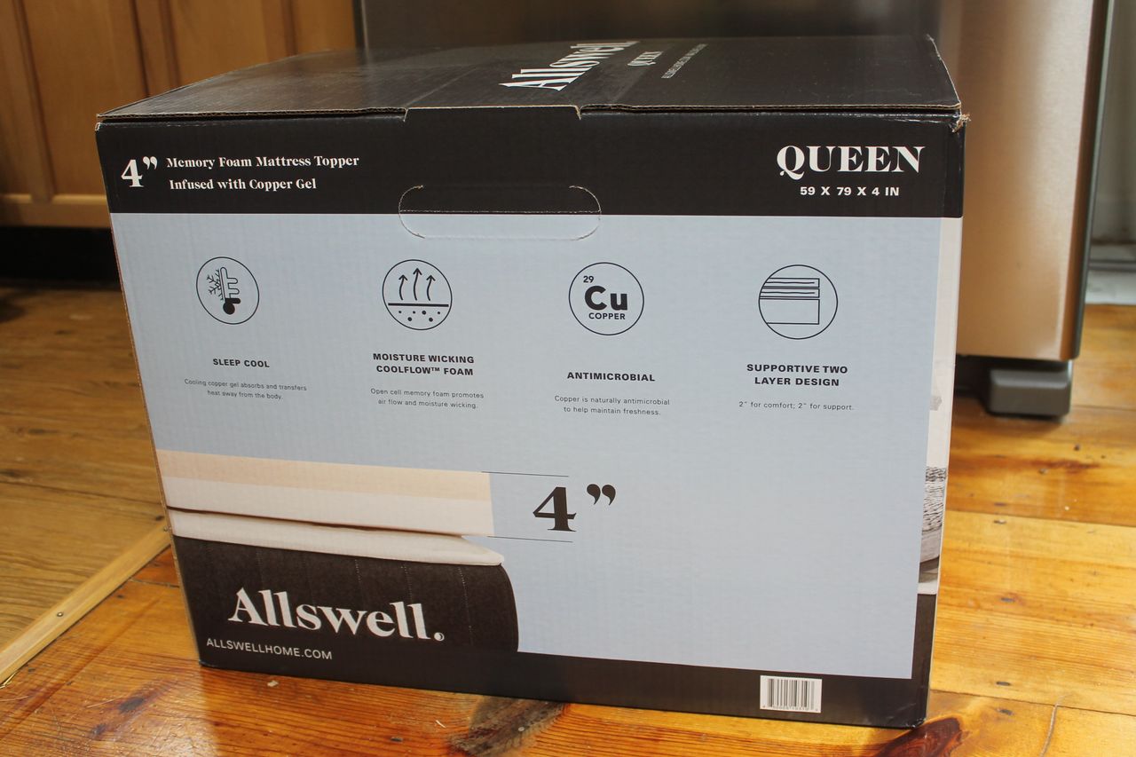4 inch allswell queen mattress topper