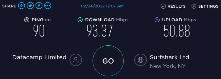 Speedtest US-Server
