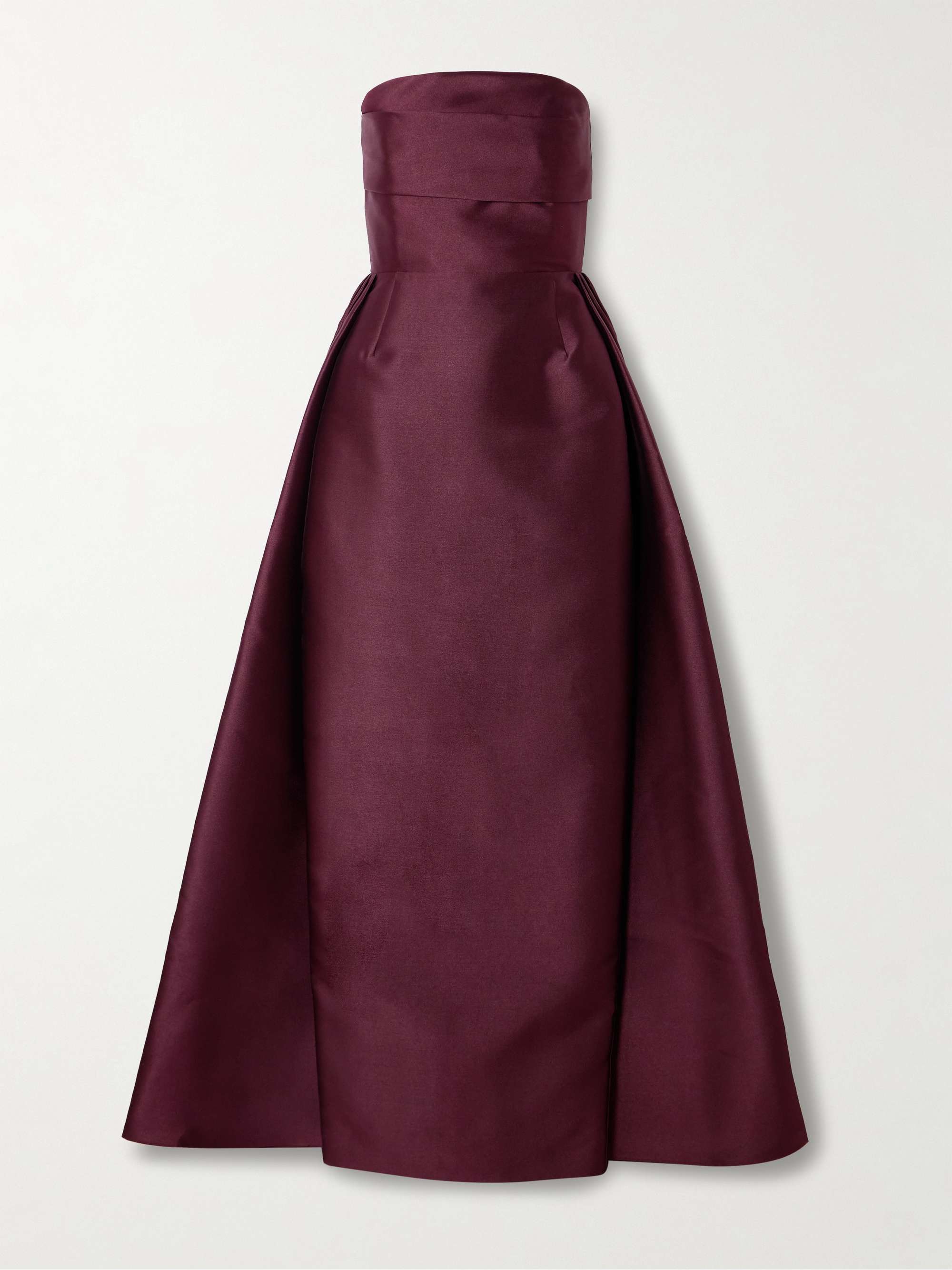 Tiffany Strapless Pleated Satin-Twill Gown