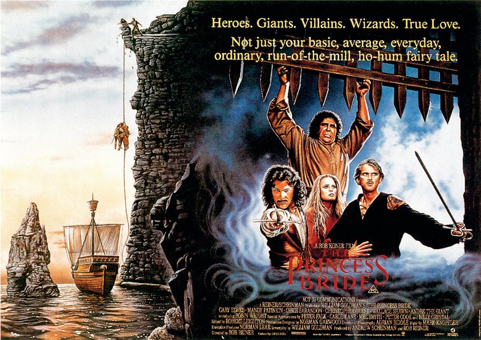 Steve Crisp&rsquo;s highly unusual composition for the UK release of The Princess Bride captures several story elements in what&rsquo;s almost a book cover. Image courtesy of Everett Collection/ REX/Shutterstock