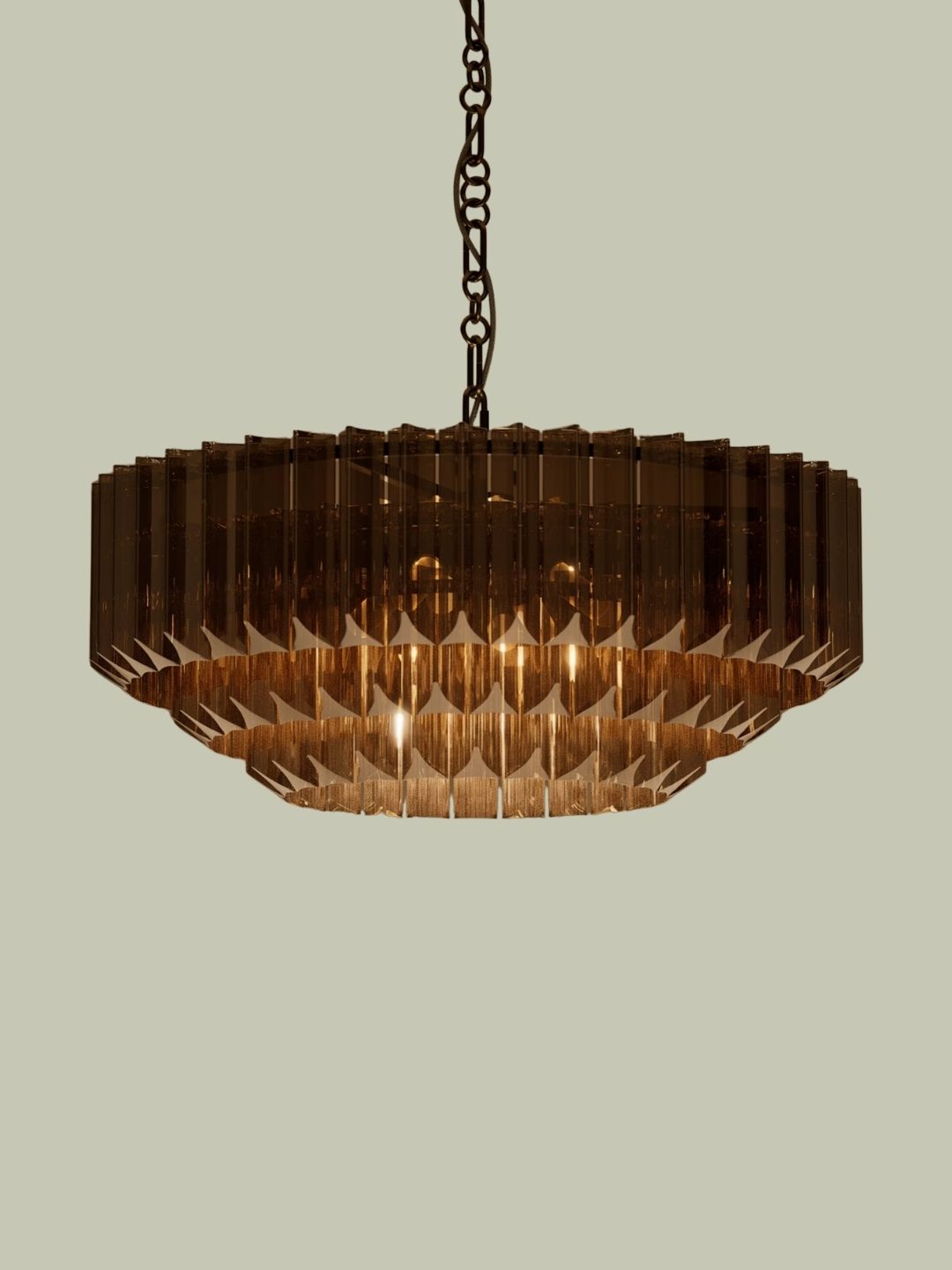 M&amp;amp;S, 3 Tiered Glass Chandelier