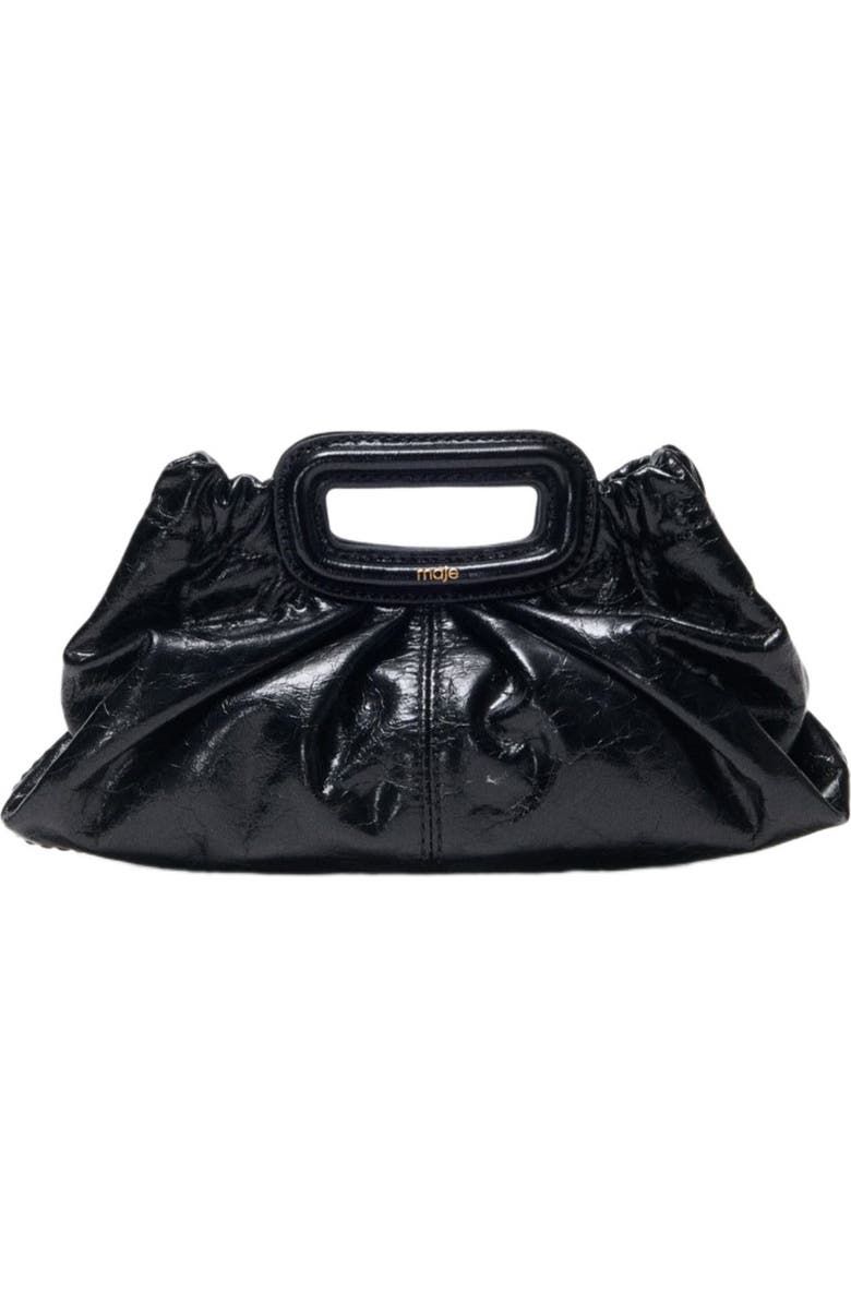 Crackled Leather Mini Clutch
