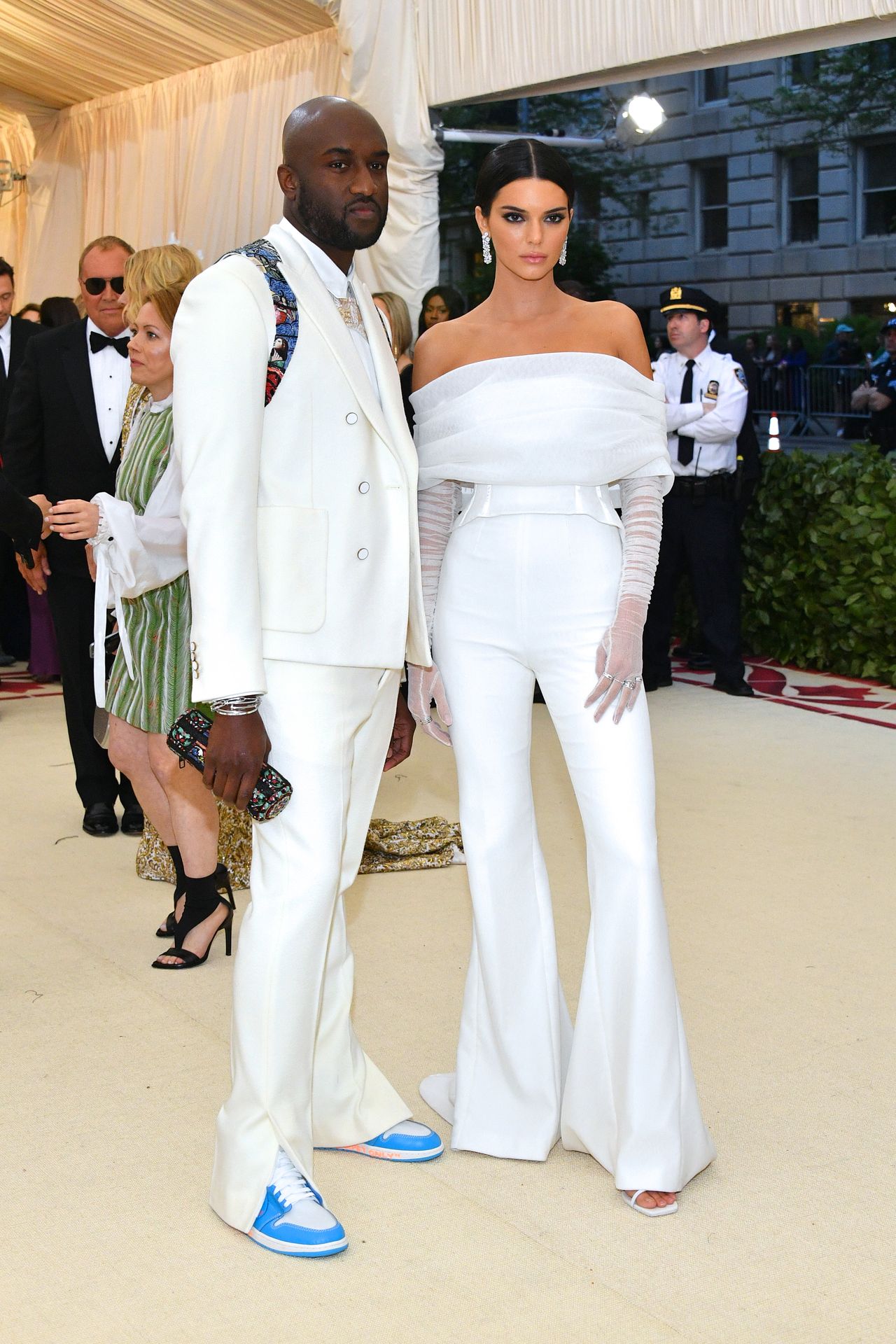 Virgil Abloh and Kendall Jenner attend the Heavenly Bodies: Fashion &amp; The Catholic Imagination Costume Institute Gala at The Metropolitan Museum of Art on May 7, 2018 in New York City.