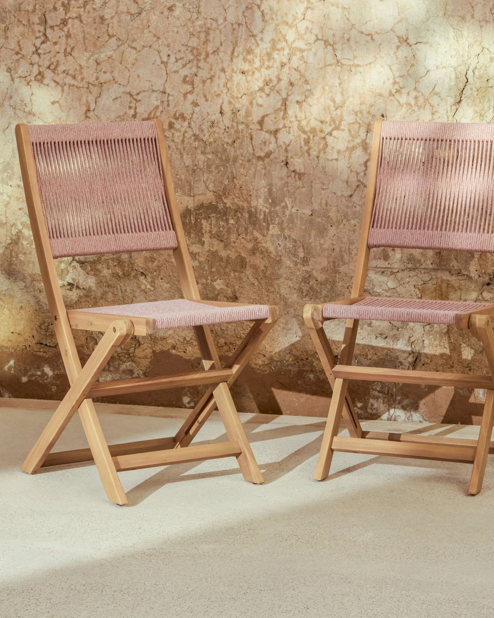 Laura James, Cove White Acacia Garden Chair, Set of 2