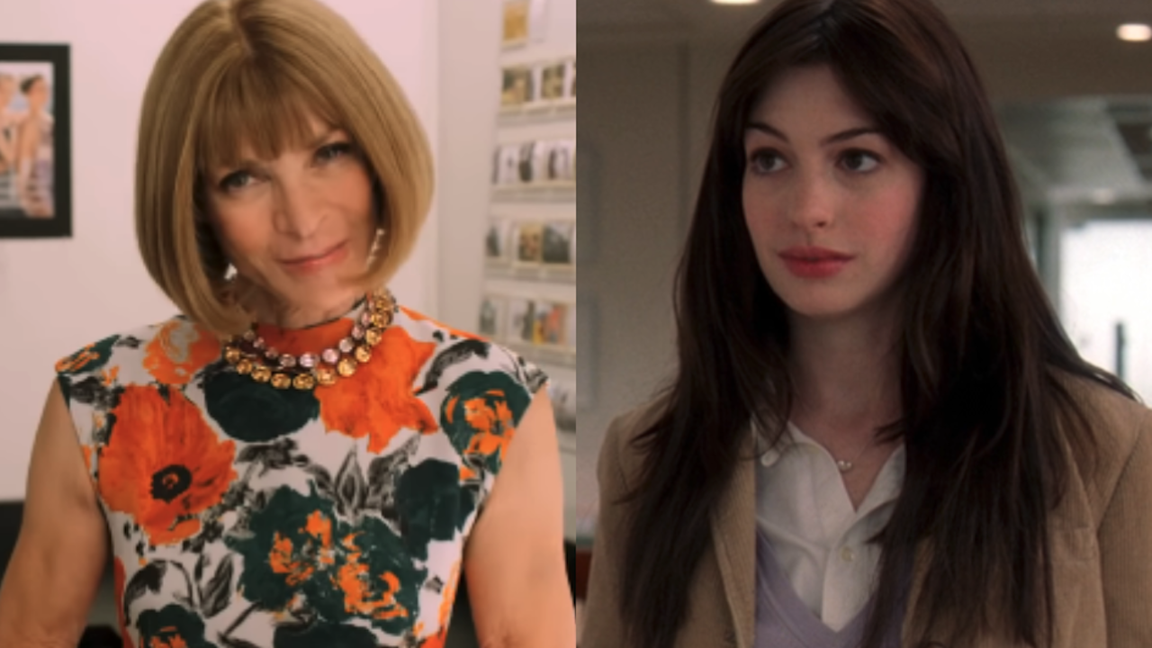 Anna Wintour in Vogue video and Anne Hathaway and The Devil Wears Prada 