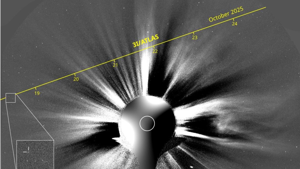 NASA spacecraft reveal interstellar comet 3I/ATLAS brightened rapidly as it swooped behind the sun