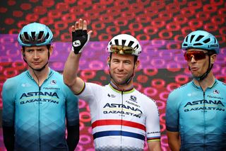 BRA ITALY MAY 18 Mark Cavendish of The United Kingdom and Astana Qazaqstan Team C prior to the 106th Giro dItalia 2023 Stage 12 a 185km stage from Bra to Rivoli UCIWT on May 18 2023 in Bra Italy Photo by Stuart FranklinGetty Images
