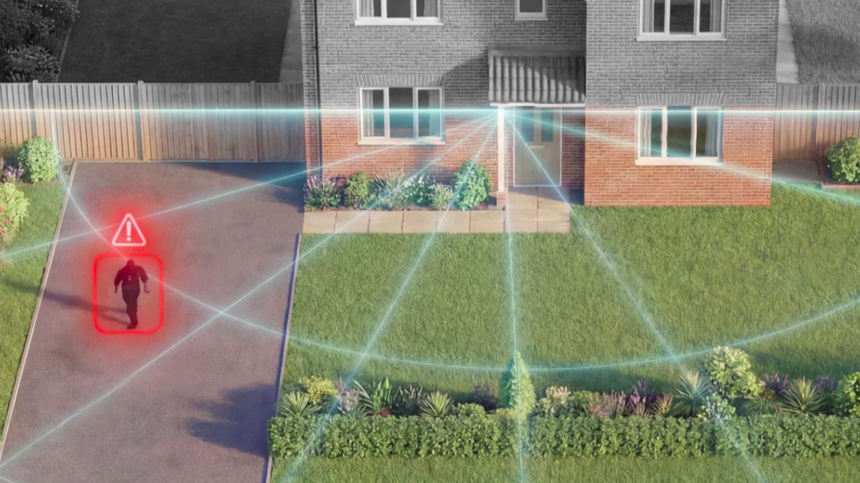 A diagram showing the Eufy S4 video doorbell's range of view