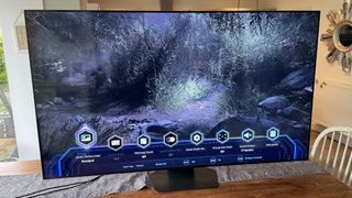 Samsung Q80C gaming menu onscreen