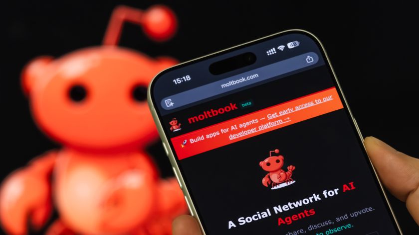 A smartphone displays the Moltbook homepage.