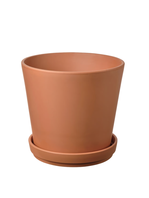 Plant Pot With Saucer Outdoor Terracotta