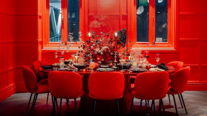red dining room 