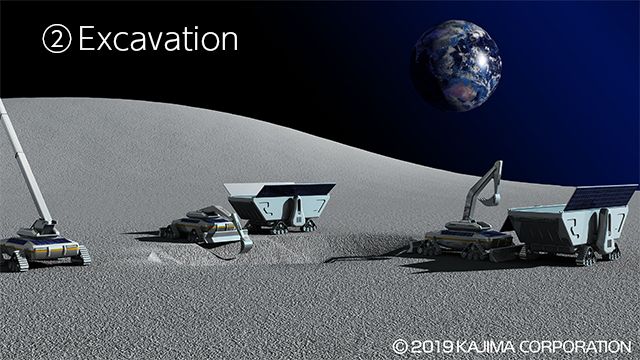 autonomous building of lunar base