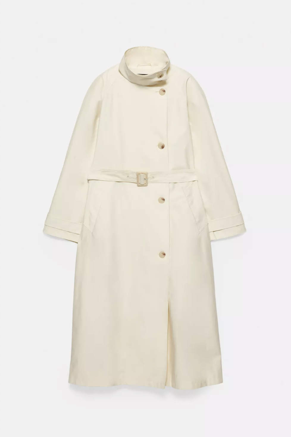 Pull And Bear, Belted Flowing Long Trench Coat