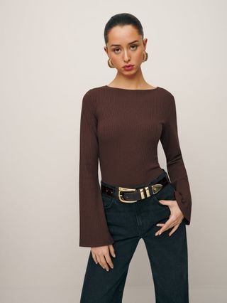 Reformation Miller Knit Top