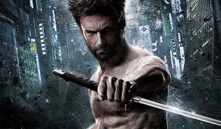The Wolverine Logan holding sword
