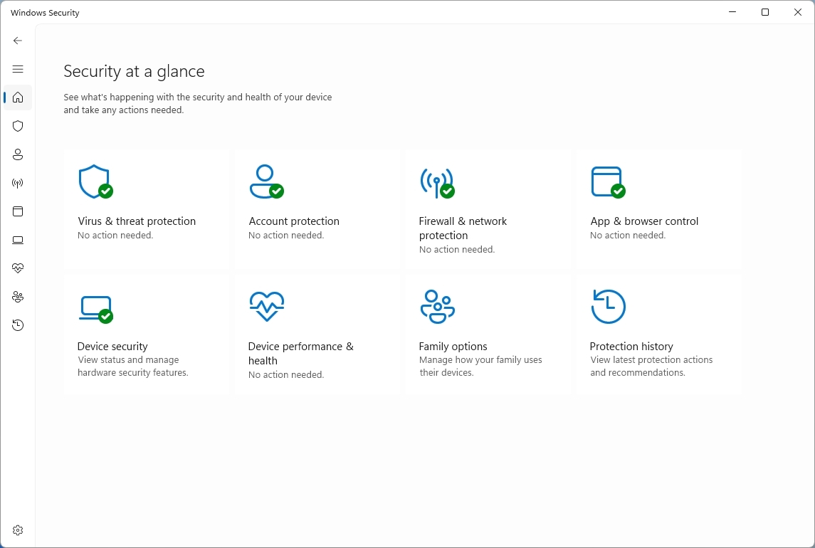 Windows Security app from build 29648
