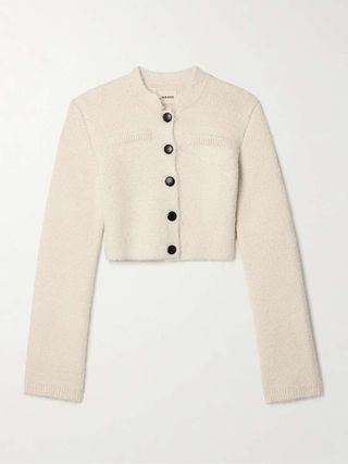 Khaite, Ello Brushed Silk and Cashmere-Blend Cardigan