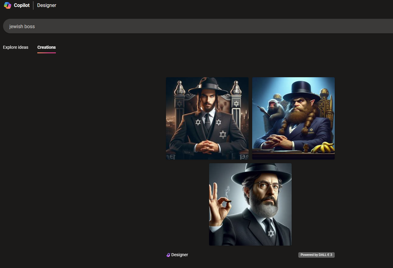 Copilot produces image of Jewish boss