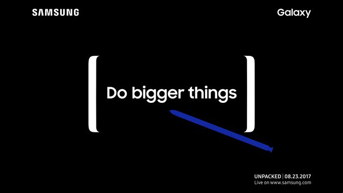 Do Bigger Things teaser for the Note 8