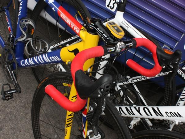 Red bar tape matches the front end of the frame.