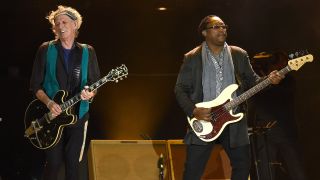 Keith Richards and Darryl Jones of The Rolling Stones perform during the Festival D&#039;ete De Quebec on July 15, 2015 in Quebec City, Canada.