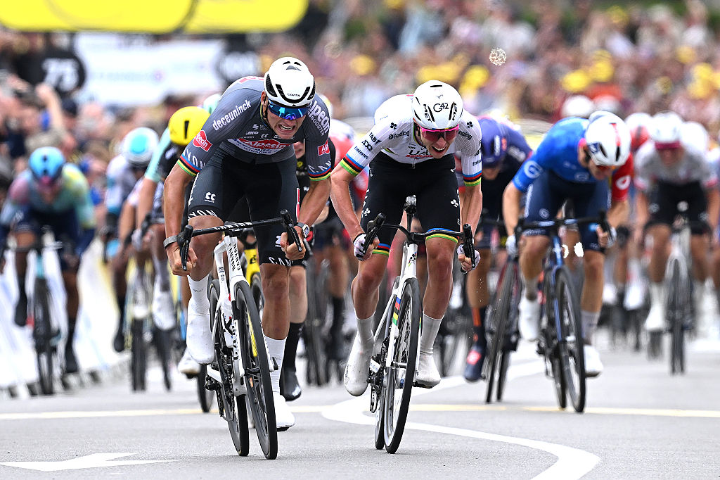 Tour de France 2025 stage 2: Tadej Pogačar narrowly loses to Mathieu van der Poel
