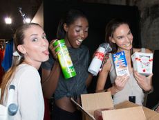 Photo of models with fatty foods