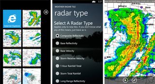 Weather Radar Tile Screenshots