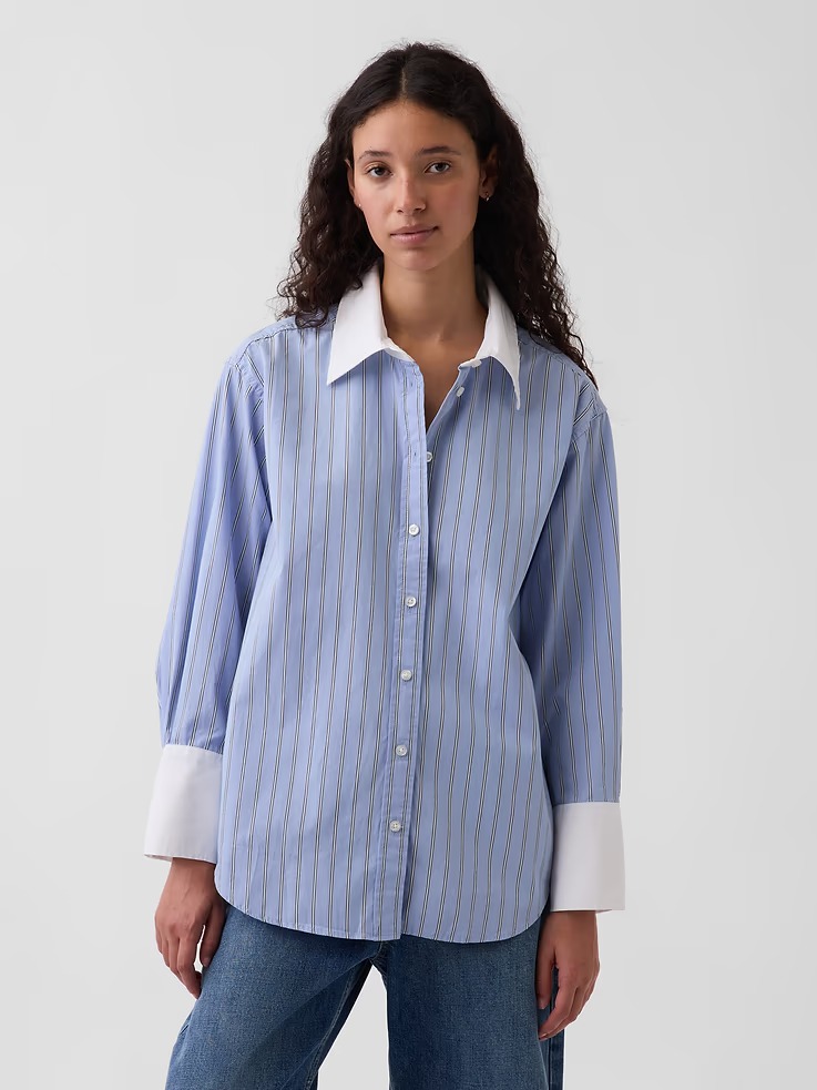 Gap, Organic Cotton Poplin Big Shirt