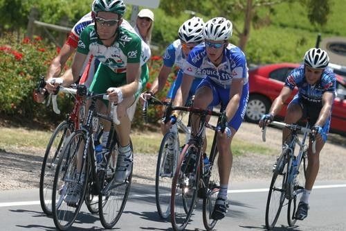 After the breakaway was caught a five man counter-attack went ahead approaching Willunga Hill