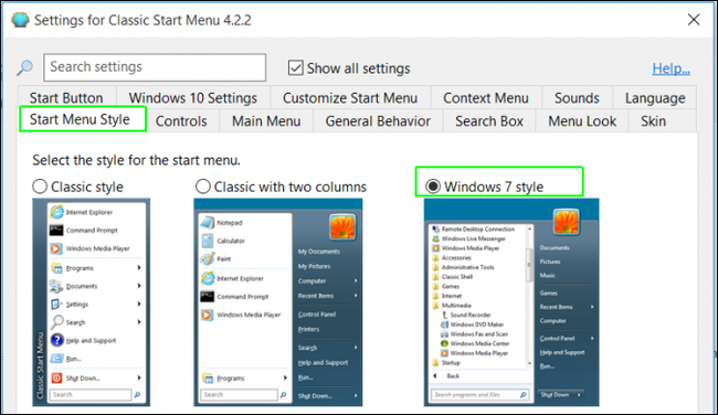 change windows 10 to windows 7 look