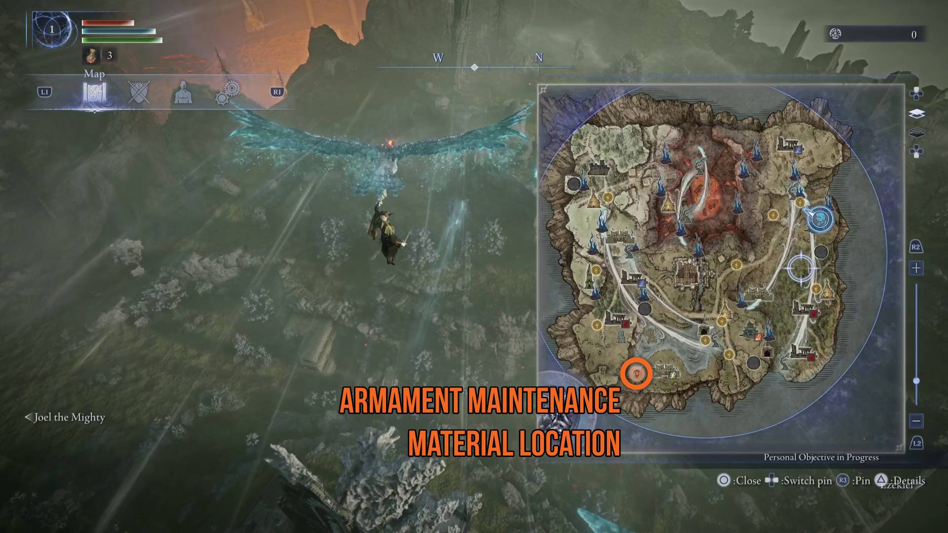 Elden Ring Nightreign Duchess Remembrance quest armament maintenance material location marked on map