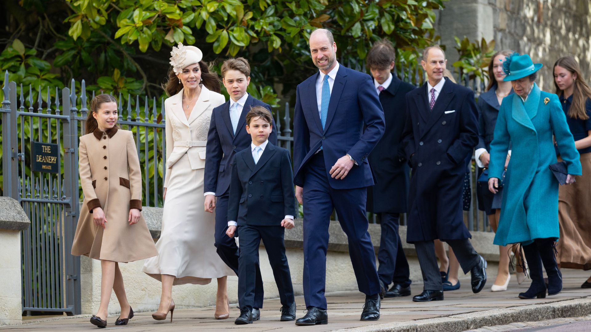 The Wales family lead other members of the Royal Family to the Easter Sunday Service at St George's Chapel, April 5 2026