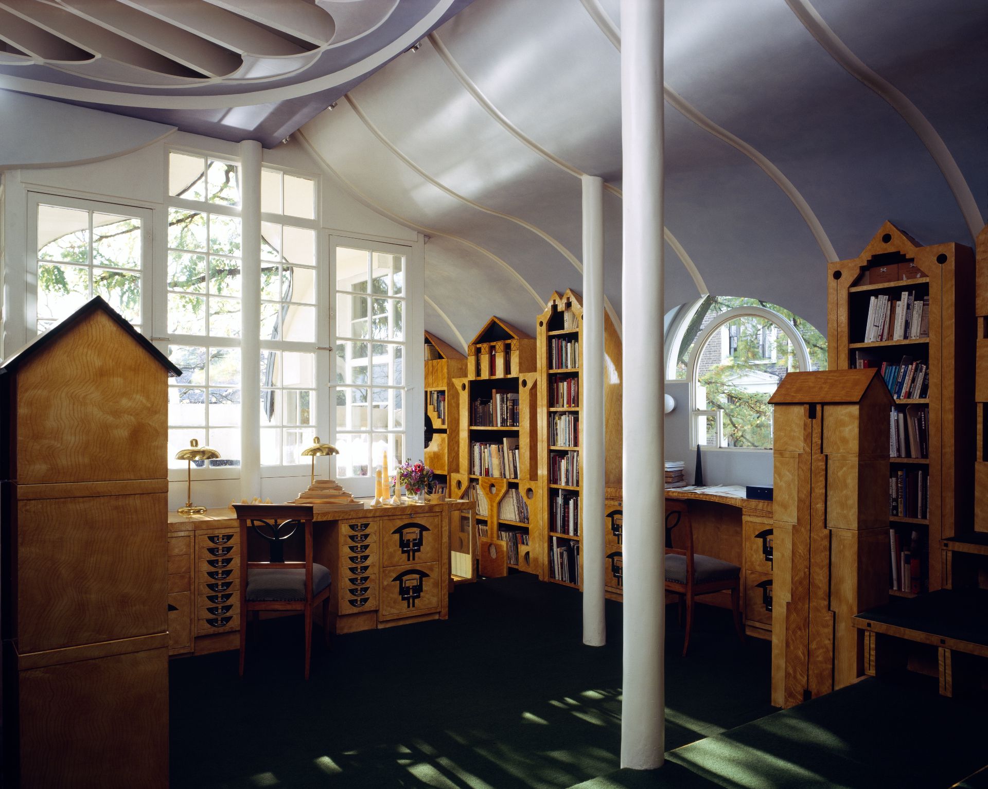 The interior of Charles Jencks' home in Holland Park
