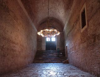 Researchers found that the northwest vestibule, shown here, was constructed during the reign of Justinian I.